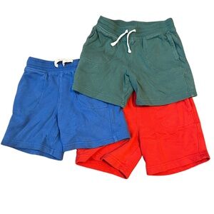Primary Gym Short Bundle 3-pack Size 4-5 Teal/Blue/Red Cotton Shorts